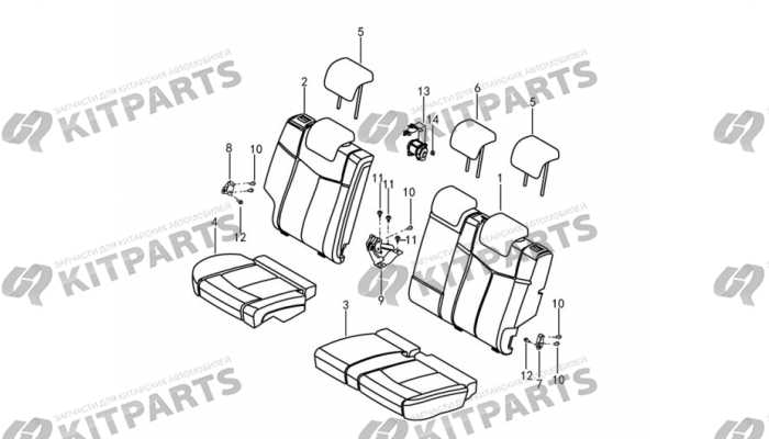 Сиденье заднее ткань Dong Feng AX7