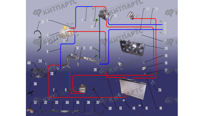 Система охлаждения двигателя Chery