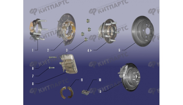 Тормоз задний левый Chery